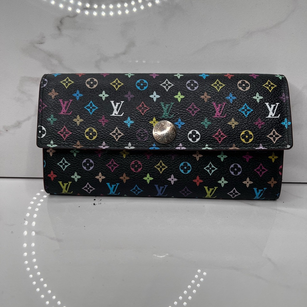 Louis Vuitton Black Multicolor Monogram Wallet